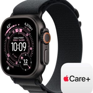 Apple Watch Ultra 3 GPS + Cellular 49mm Running & Multisport Smartwatch w/ Rugged Titanium Case w/ Black Alpine Loop - M w/ AppleCare+ (2 years)